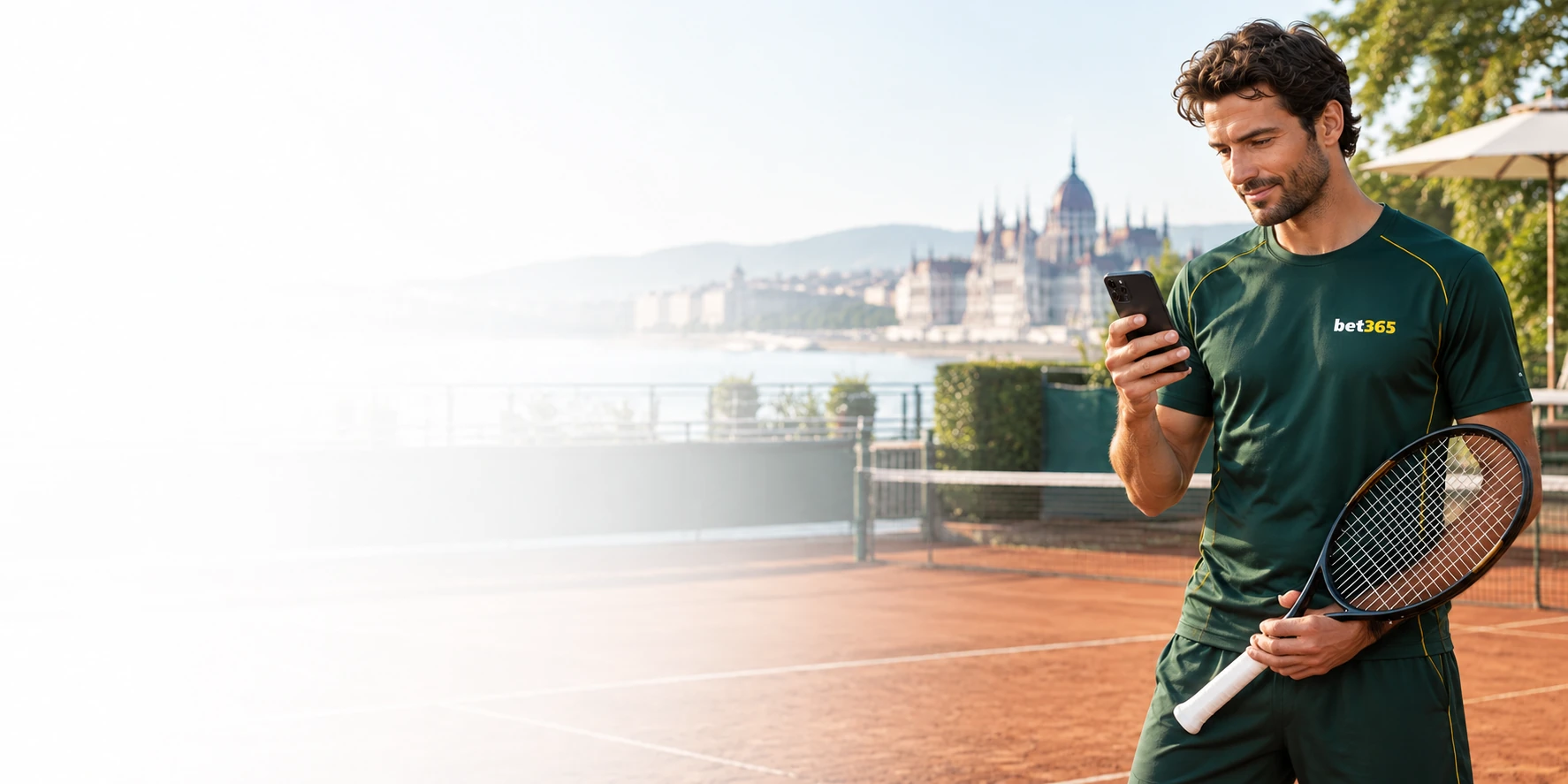 Teniszező a bet365 mobilalkalmazásával