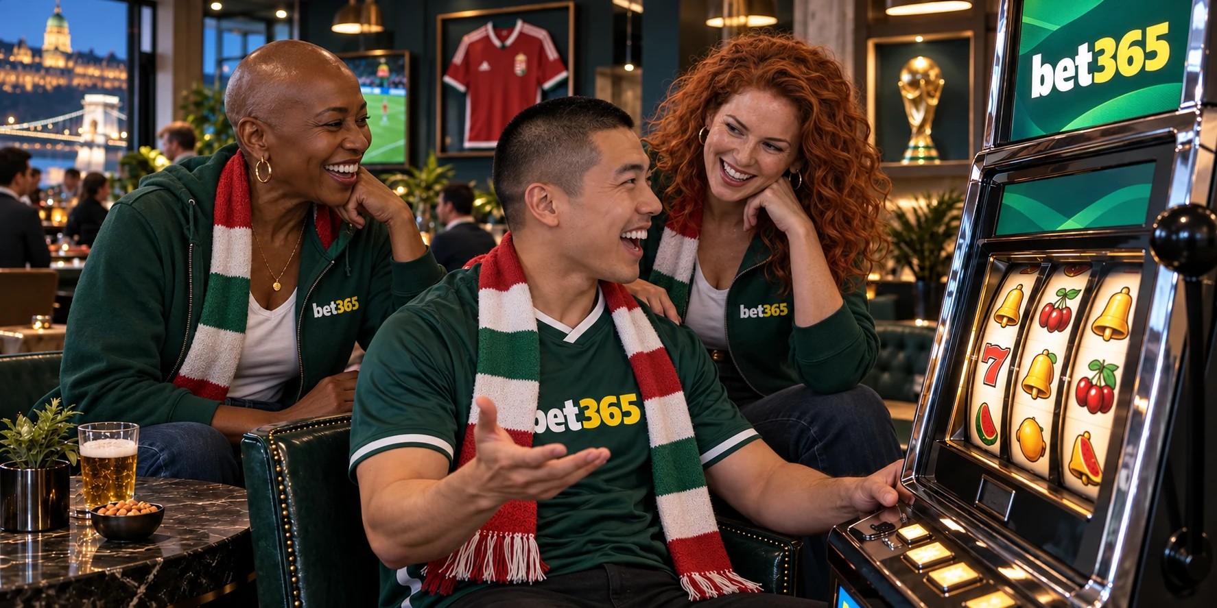 Tragamonedas con símbolos de campanas y la marca bet365