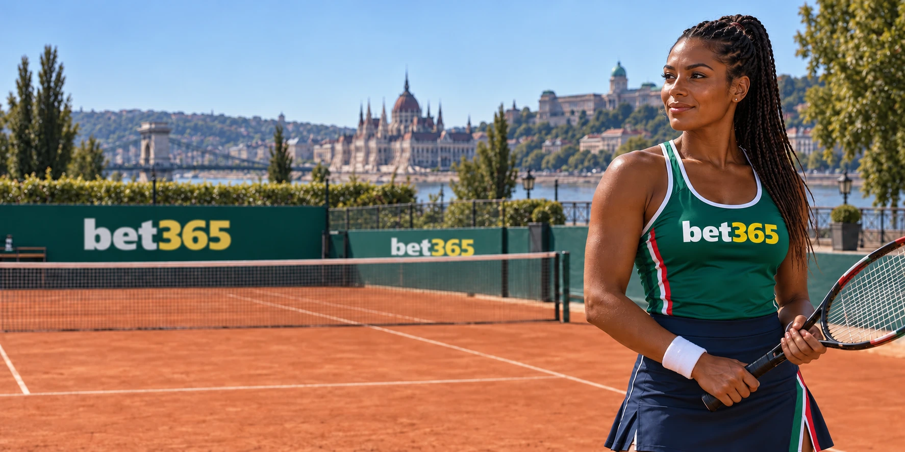 Teniszező bet365 sportruházatban